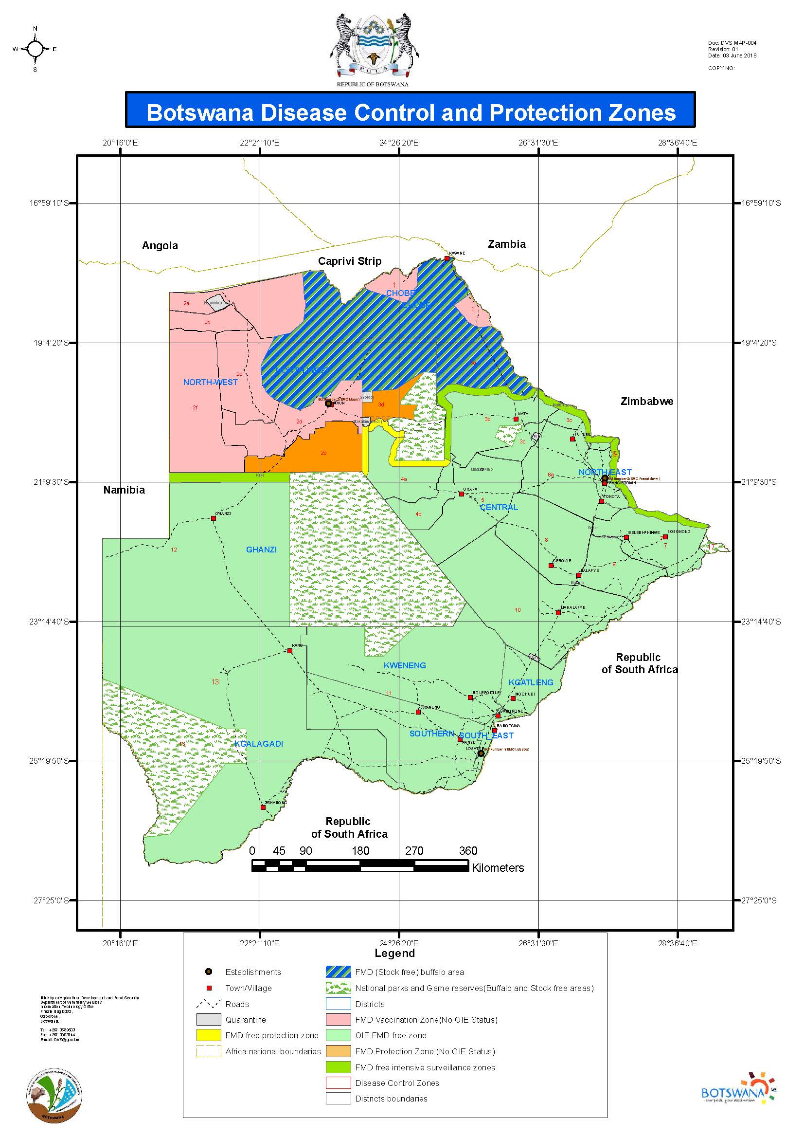 botswana disease control map