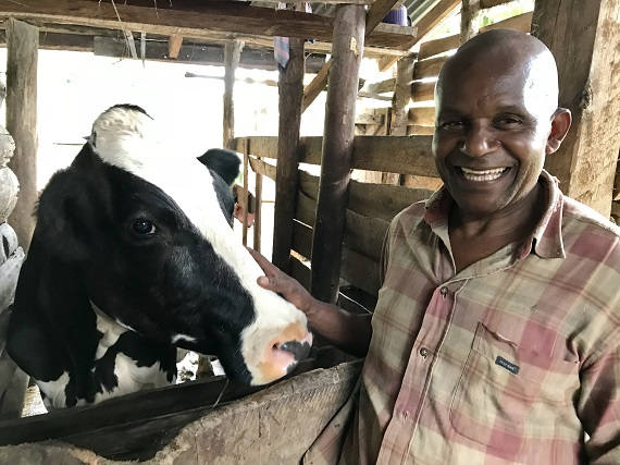 Ngairo and his dairy cow Mze
